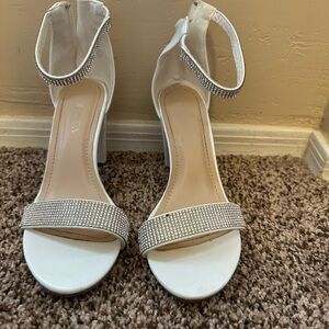 White diamond heels